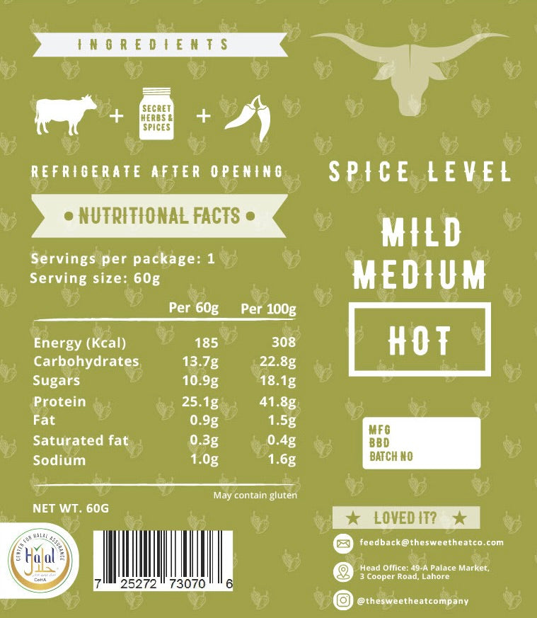 Teriyaki Jalapeño - Beef Jerky - 60g