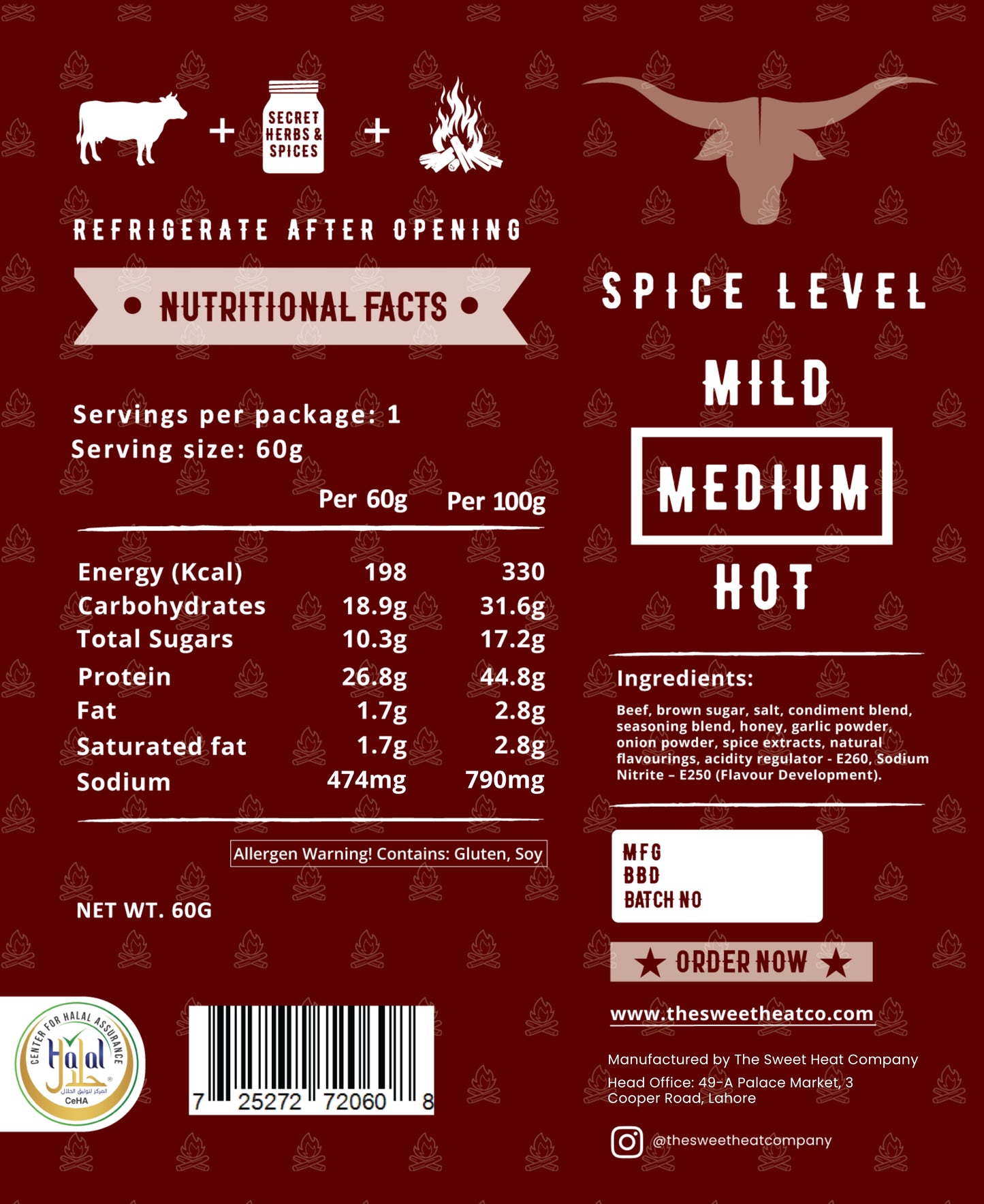 Honey Barbecue - Beef Jerky - 60g