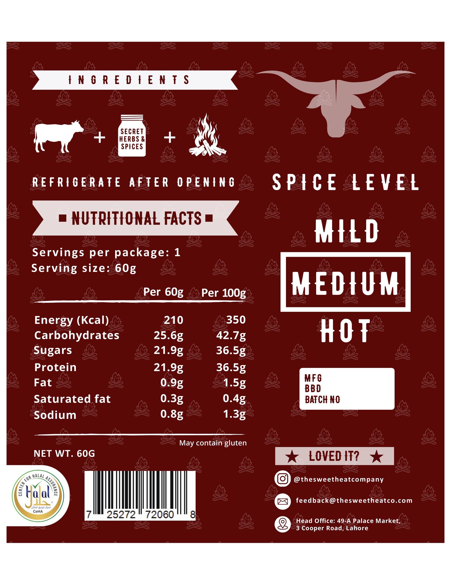 Honey Barbecue - Beef Jerky - 60g